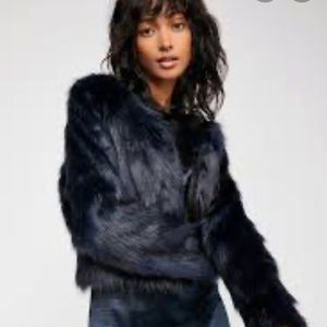Free People Frankie Fur Coat Size Sm, worm once